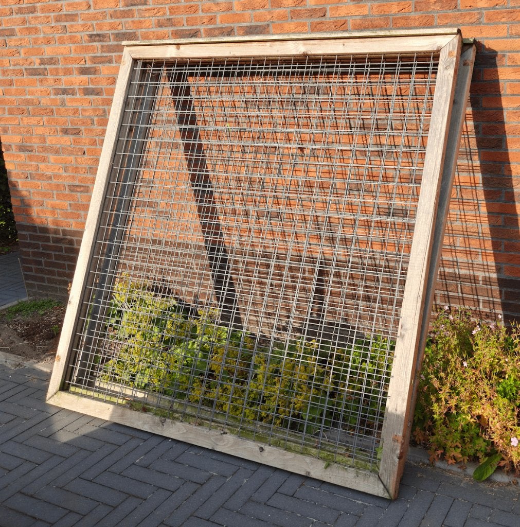 Schuttingdelen met gaas 180x180 cm, Tuin en Terras, Ophalen, Minder dan 3 meter, Hout, 1 tot 2 meter
