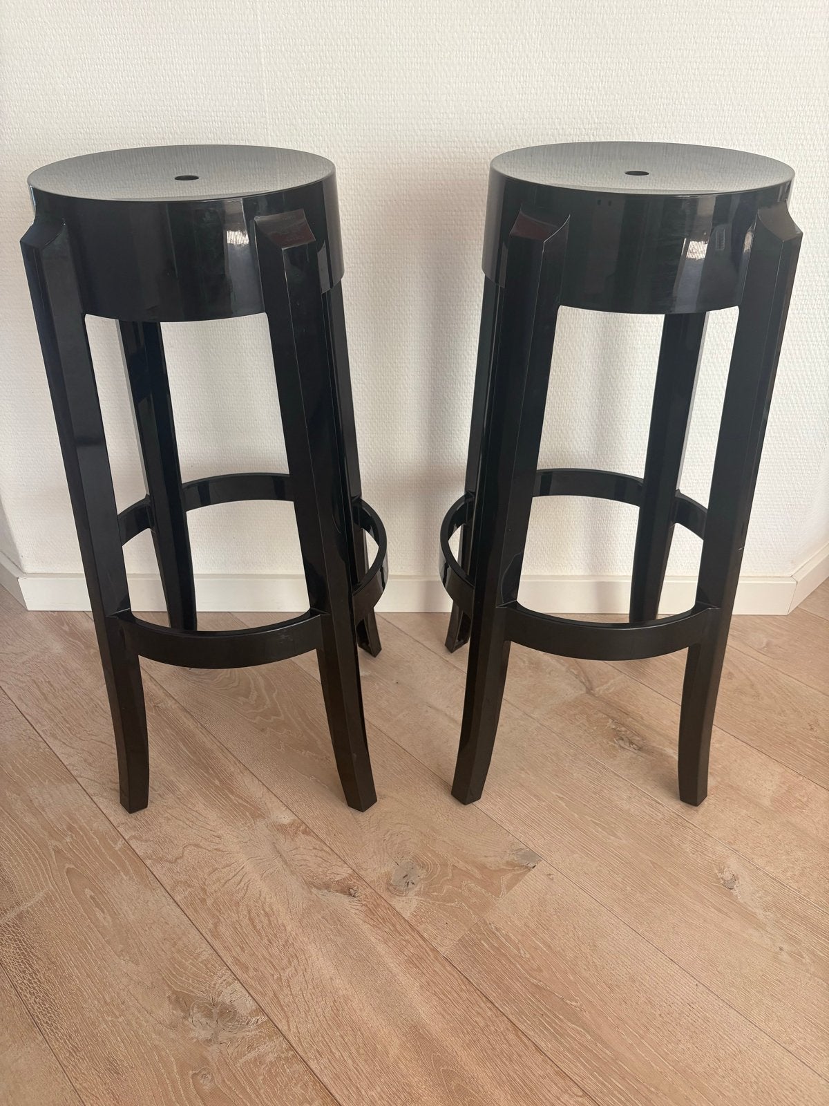 Kartell Charles Ghost barkrukken, Ophalen, Kunststof, Gebruikt, Met voetsteun