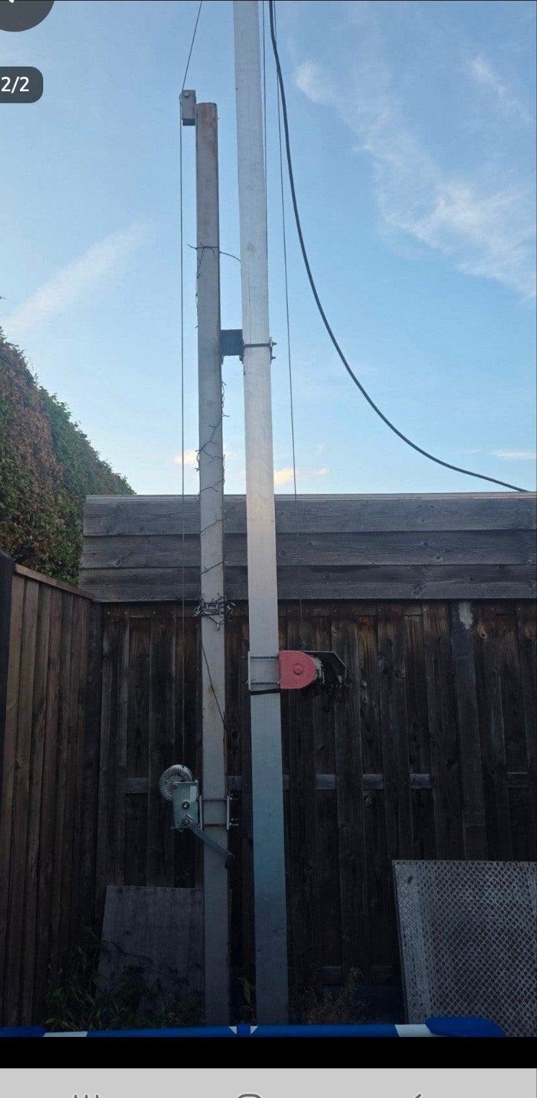 Zendmast Aluminium  120-100-80, Ophalen, Mast