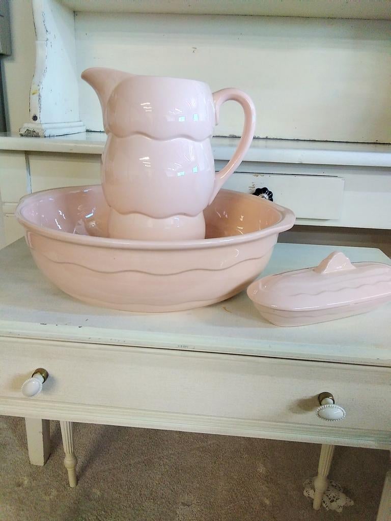 Prachtig roze lampetstel van Boch, Ophalen of Verzenden