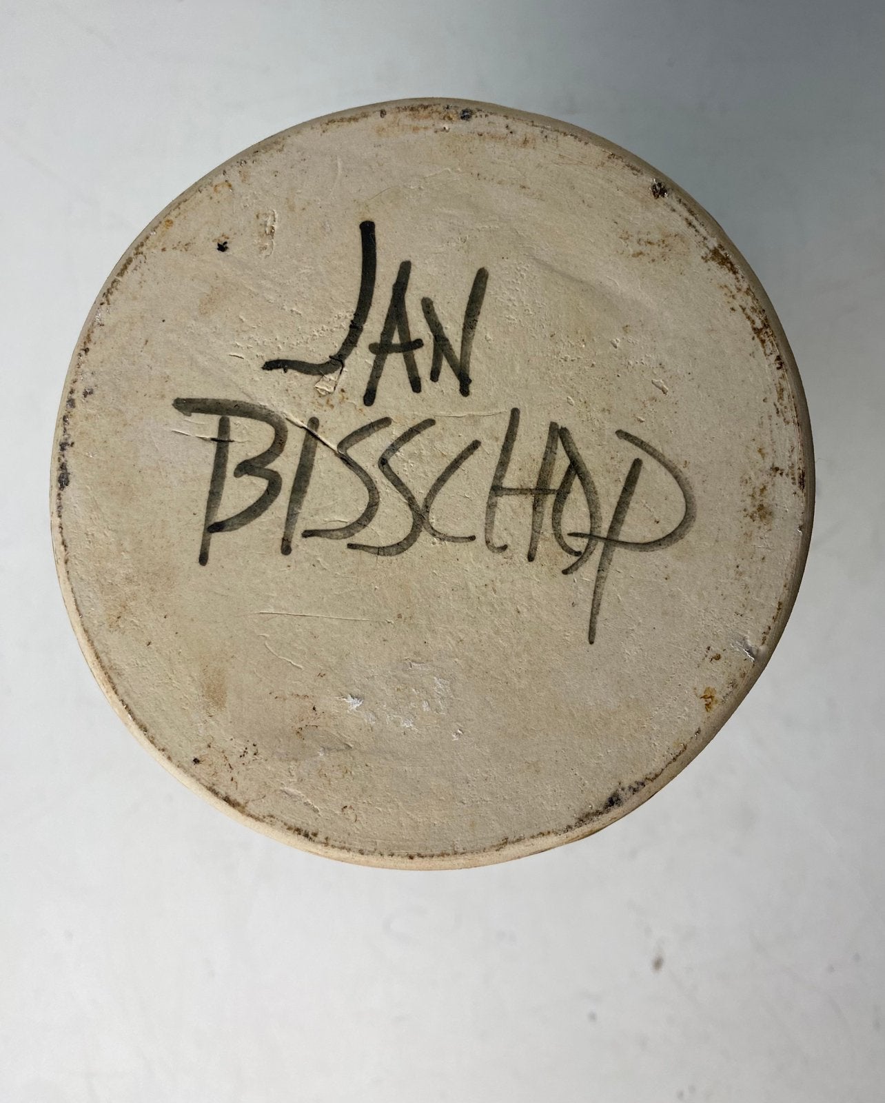 Jan Bisschop keramiek diabolo vaas , jaren 70, Ophalen of Verzenden, Huis en Inrichting