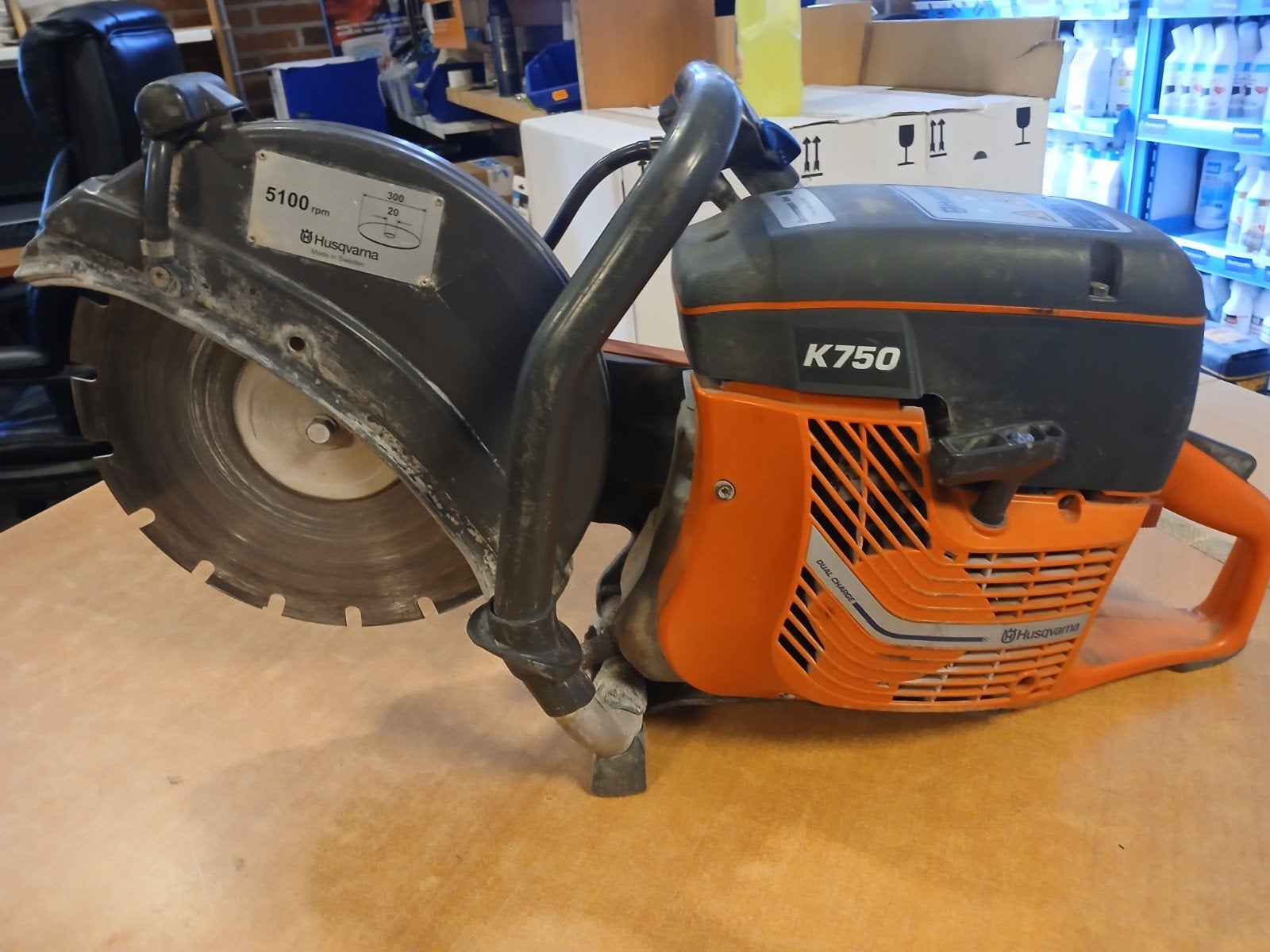 Husqvarna K750 Doorslijper - Krachtige Zaagmachine, Doe-het-zelf en Verbouw, Gereedschap | Zaagmachines, Gebruikt, 70 mm of meer