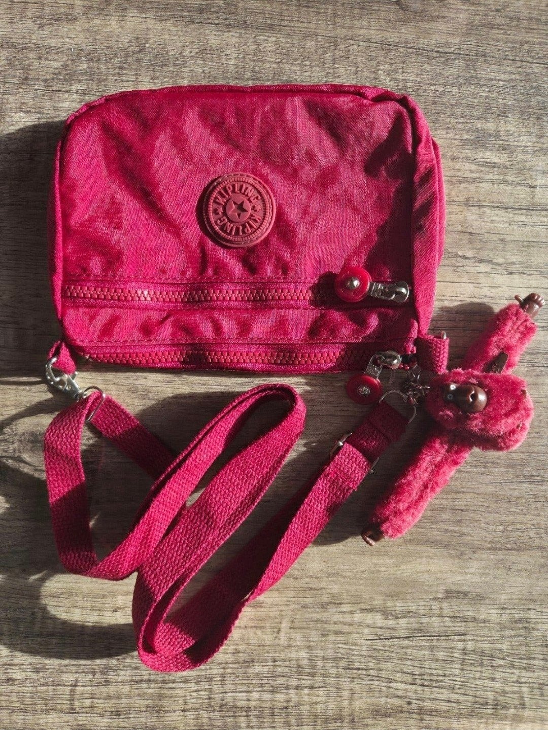Nieuw Kipling Schoudertasje - Framboosrood, Ophalen of Verzenden, Nieuw, Roze, Schoudertasje