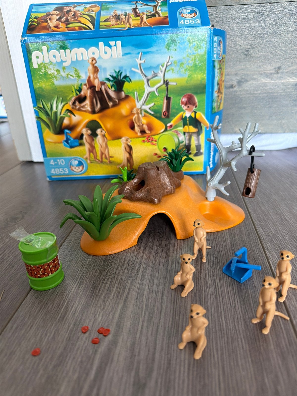 Playmobil 4853 Stokstaartjes met verzorger, Ophalen of Verzenden, Zo goed als nieuw, Jongen of Meisje