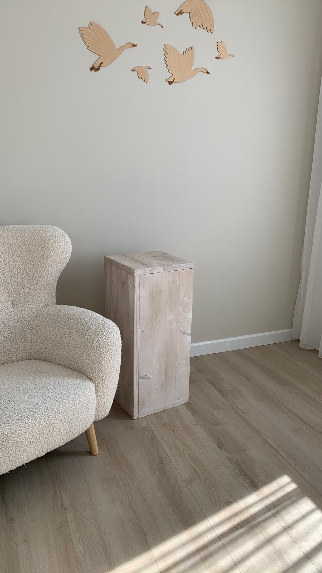 Houten console 80cm hoog breedte 35cm te koop, Ophalen, Gebruikt