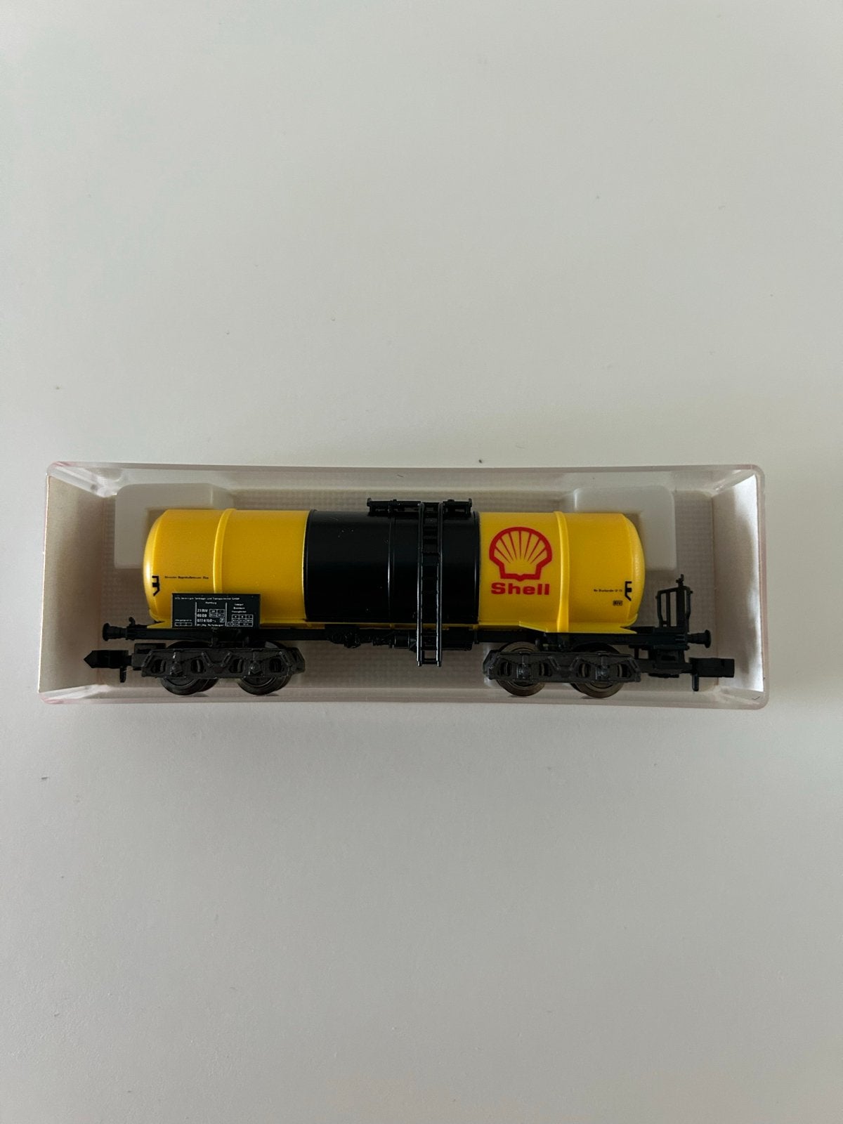 Fleischmann Minitrix  N spoor Shell ketelwagon 8481, Gelijkstroom, Fleischmann, Wagon, Ophalen of Verzenden