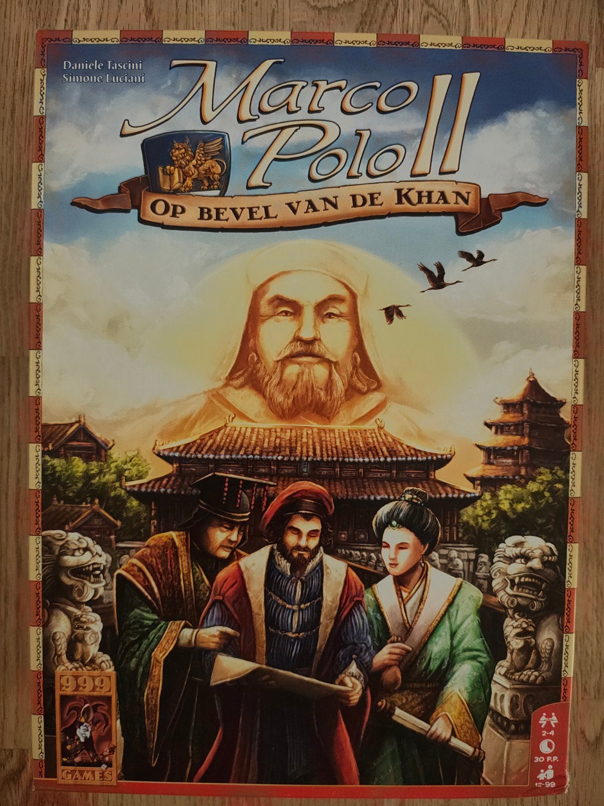 Marco Polo II bordspel met houten insert en metalen munten, Een of twee spelers, Ophalen of Verzenden, Zo goed als nieuw, 999 Games