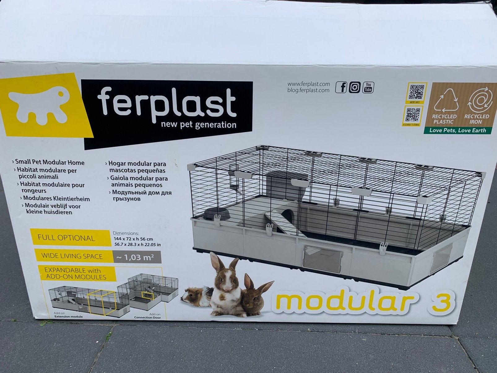 Konijnen verblijf voor binnen nieuw!, Kooi, Zo goed als nieuw, Konijn, 75 tot 110 cm