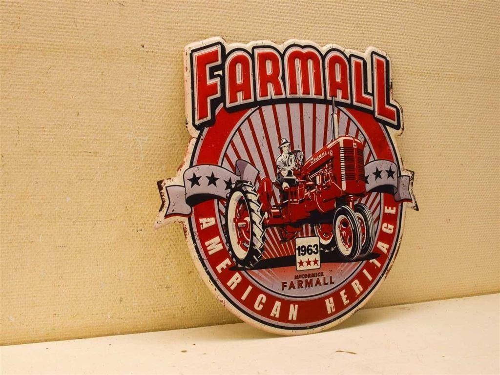 Farmall 3 d metalen Wandbord 53396, Ophalen of Verzenden, Gebruikt