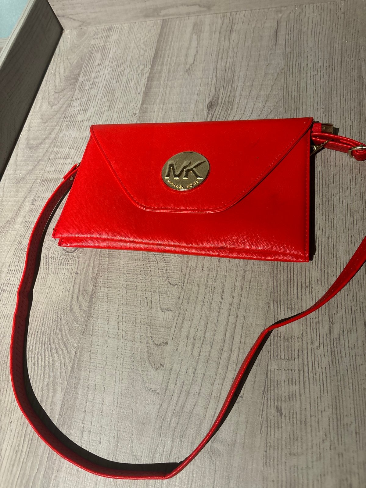 Michael Kors schoudertasje rood, Ophalen of Verzenden, Gebruikt, Rood, Schoudertasje