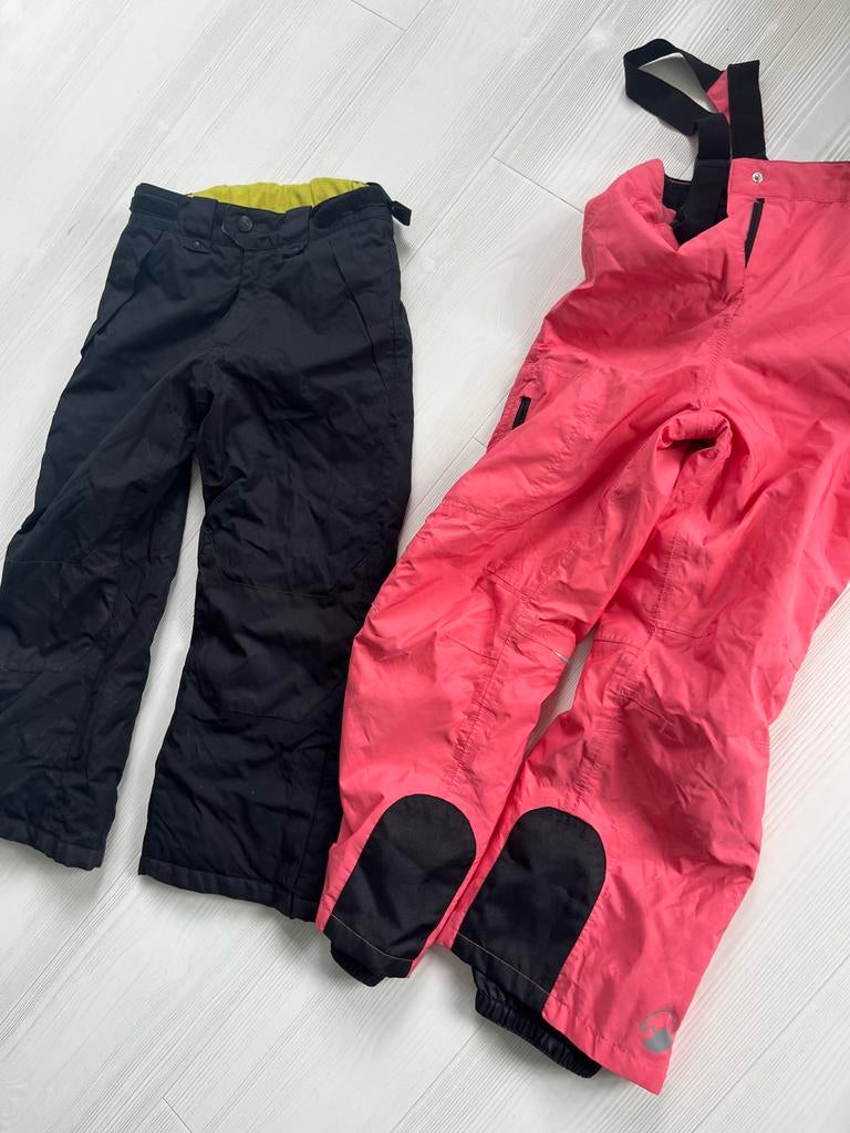Skibroeken roze (Aldi) en zwart (H&M)134-140, Ophalen, Gedragen, Maat 38/40 (M), Broek