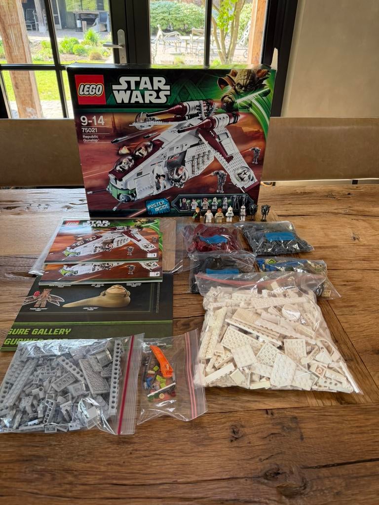 Lego star wars set 75021 republic gunship compleet, Star Wars, Lego, Ophalen of Verzenden, Zo goed als nieuw