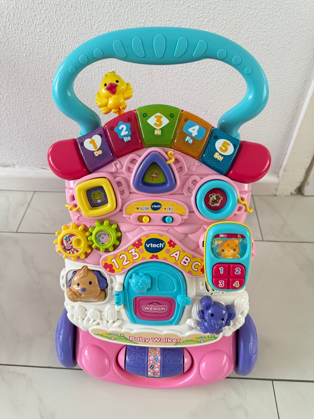 VTech Baby Walker Roze - Interactieve Loopwagen, Ophalen, Zo goed als nieuw, Overige typen, Met licht