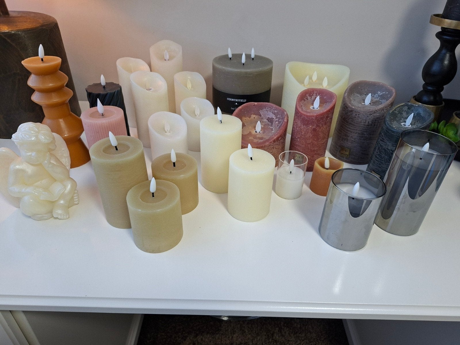 Diverse LED- TIMER Kaarsen - Sfeervolle Verlichting, Meerkleurig, Was, Ophalen of Verzenden, Zo goed als nieuw
