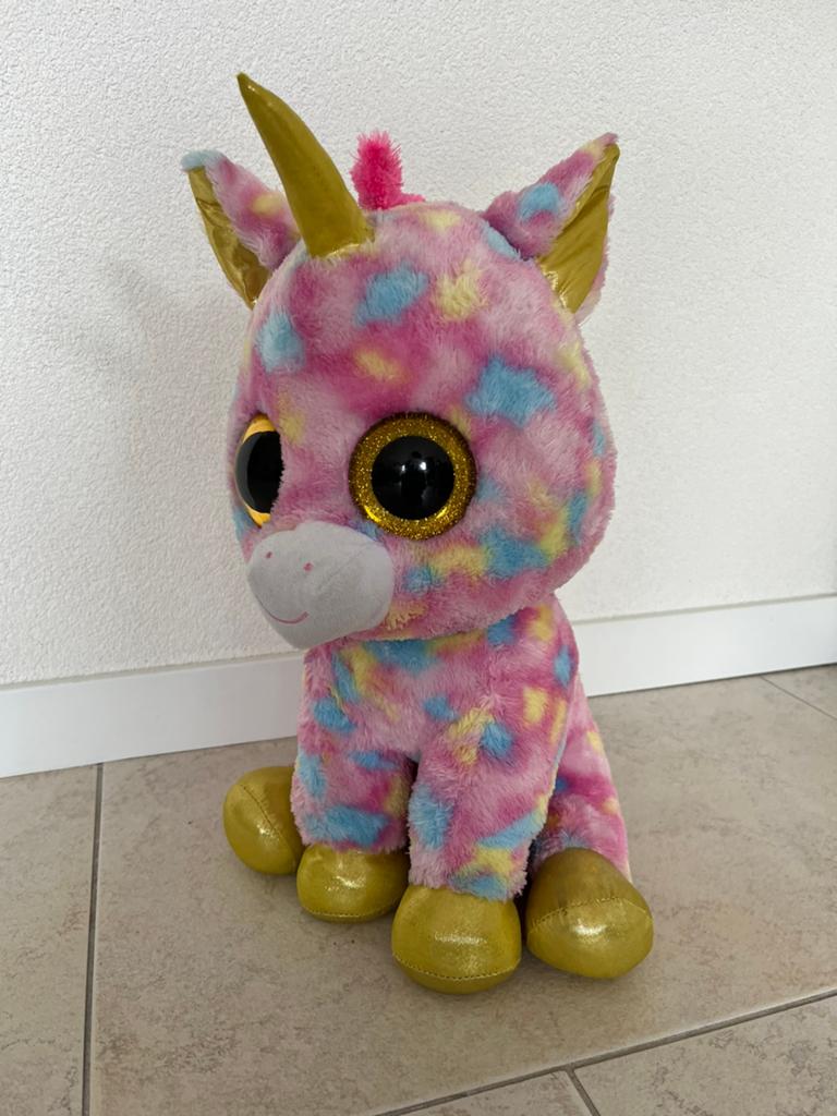 Ty Beanie Boo XL knuffel eenhoorn Fantasia - 42 cm, Kinderen en Baby's, Speelgoed | Knuffels en Pluche, Gebruikt, Eenhoorn, Ophalen of Verzenden