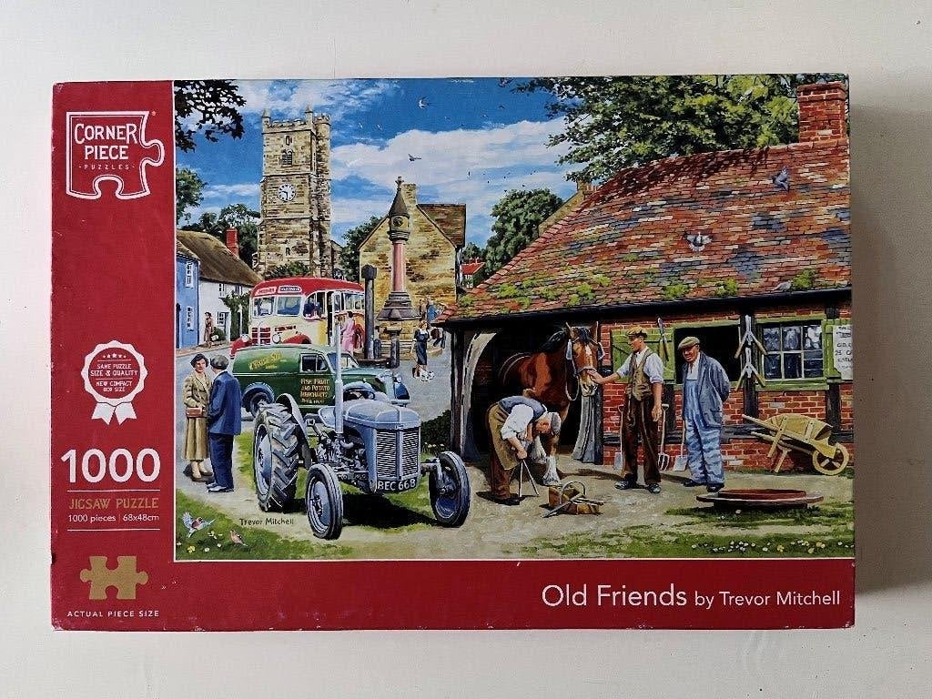 Puzzel Corner Piece 'Old Friends' 1000 stukjes, Ophalen of Verzenden, 500 t/m 1500 stukjes, Zo goed als nieuw