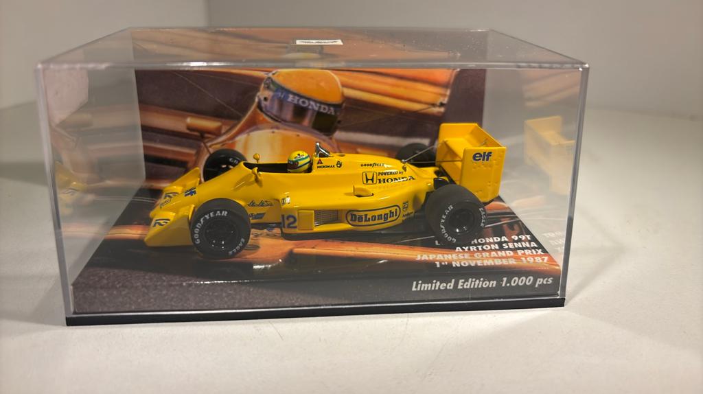 F1 lola honda 99t ayrton senna 1987 minichamps 1.43, Hobby en Vrije tijd, Modelauto's | 1:43, Auto, Ophalen of Verzenden, MiniChamps