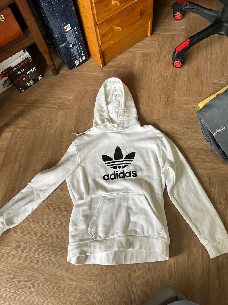 Adidas hoodie wit, Kleding | Heren, Truien en Vesten, Ophalen of Verzenden, Zo goed als nieuw, Overige maten, Wit