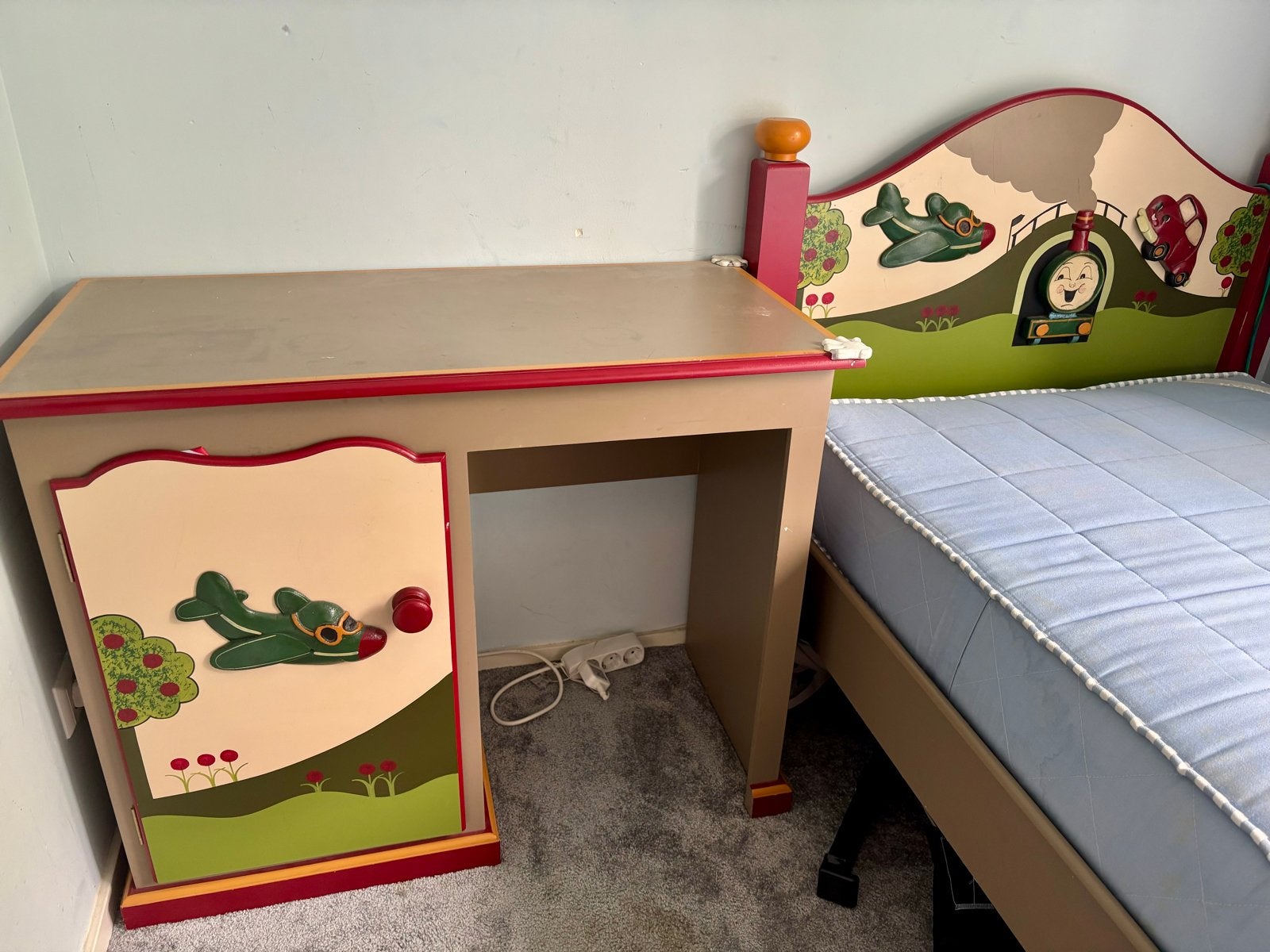 T.E.A.B. Kinderkamer set 5 delig Thomas de Trein, Ophalen, Gebruikt, Kast, 50 tot 70 cm