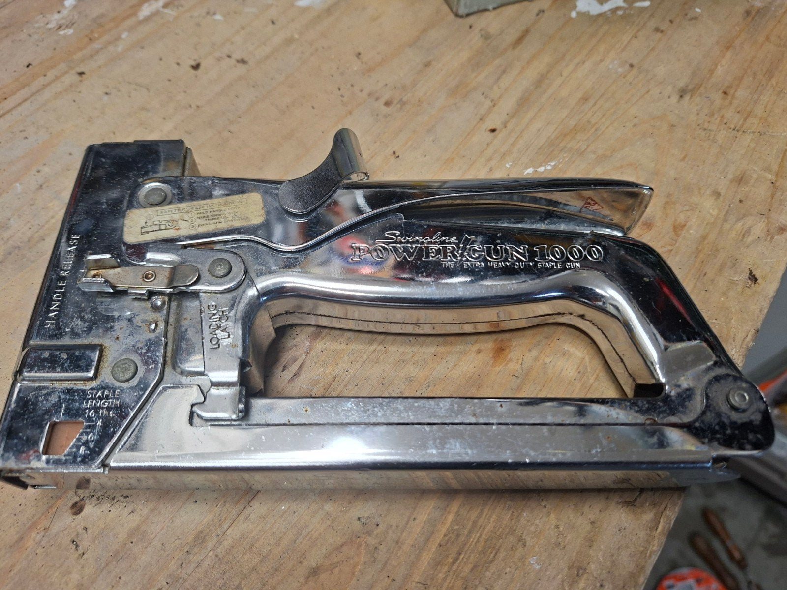 Zware nietmachine / tacker - Swineline Powergun 1000, Ophalen of Verzenden, Gebruikt, Tacker/nietmachine, Overige merken