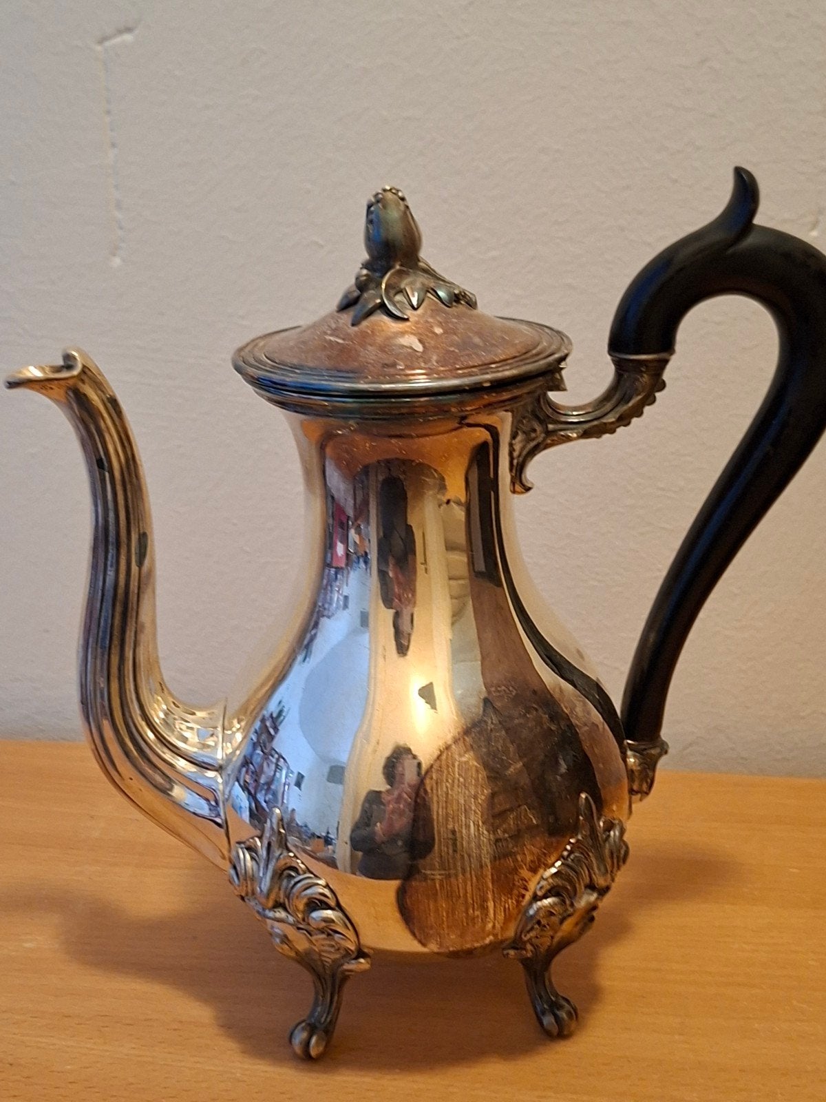 Zware antieke CHRISTOFLE koffiepot verzilverd O.C. merk, Antiek en Kunst, Antiek | Goud en Zilver, Ophalen of Verzenden