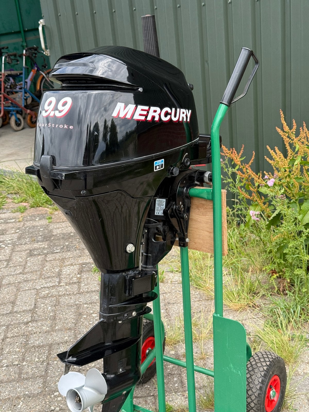 Mercury 9.9 PK 4takt bbm en Zodiac 340 Airdeck, Ophalen, Gebruikt, 5 tot 10 pk, Viertaktmotor