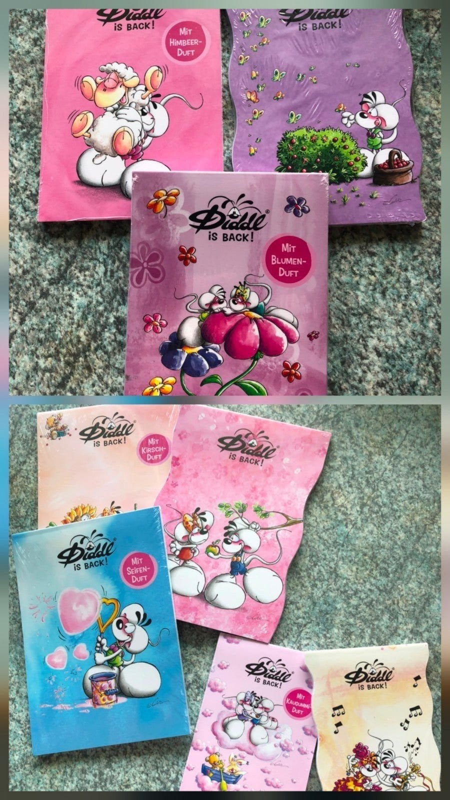 Diddl is back 8 geur blaadjes, Verzenden, Diddl, Nieuw, Papier, Kaart of Schrift