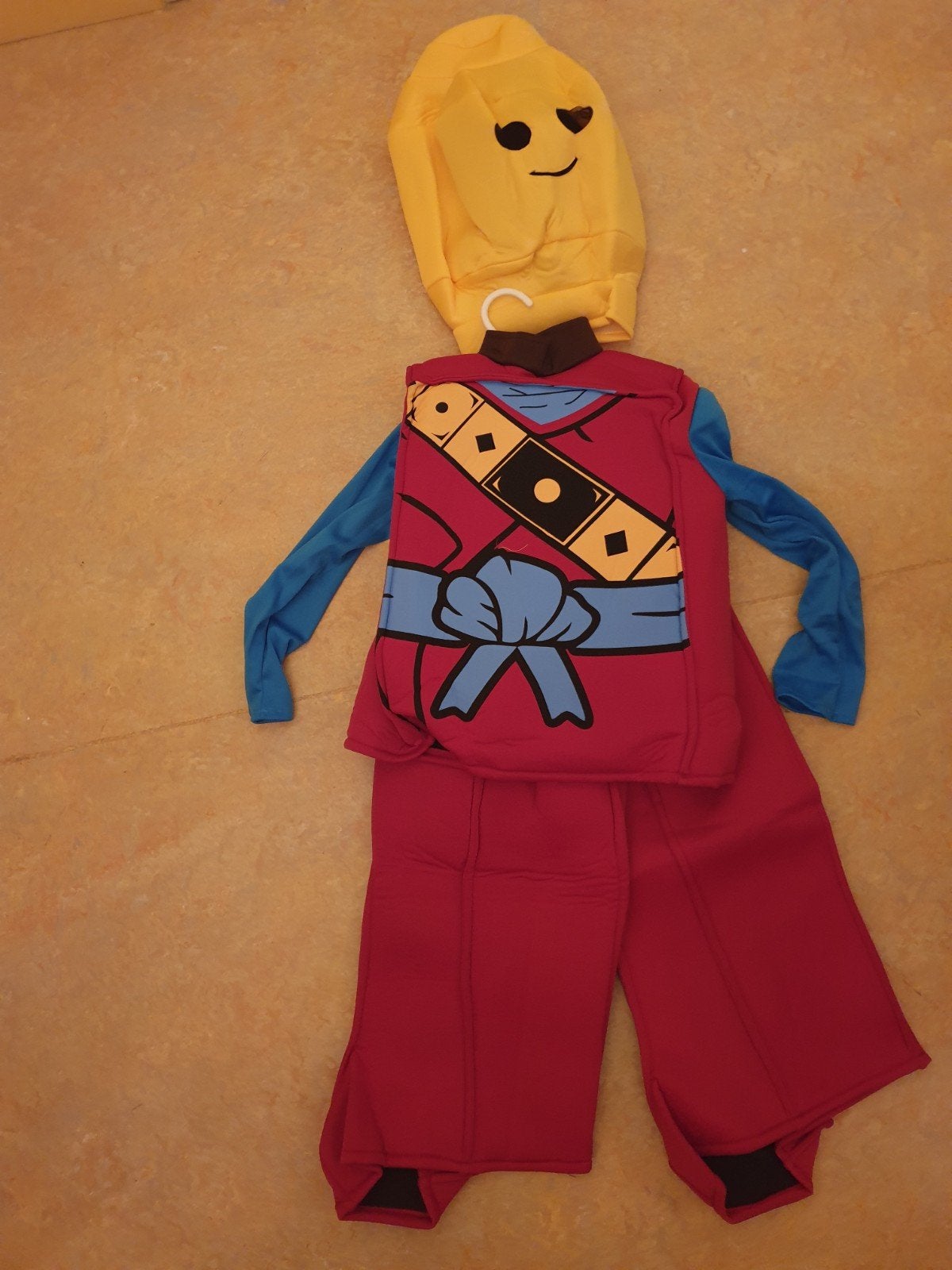 Lego poppetje verkleedpak - Red Toy Block Ninja, Ophalen of Verzenden, Gebruikt, 122 t/m 128, Jongen of Meisje
