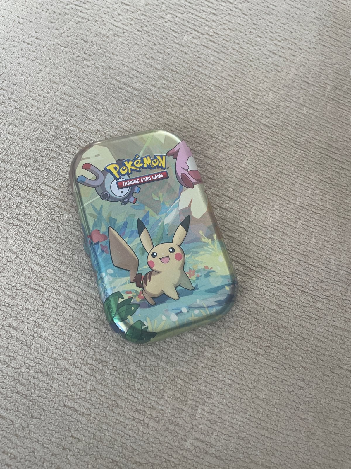 Pokémon Trading Card Game Mini Tin met Pikachu, Ophalen of Verzenden, Zo goed als nieuw, Overige typen