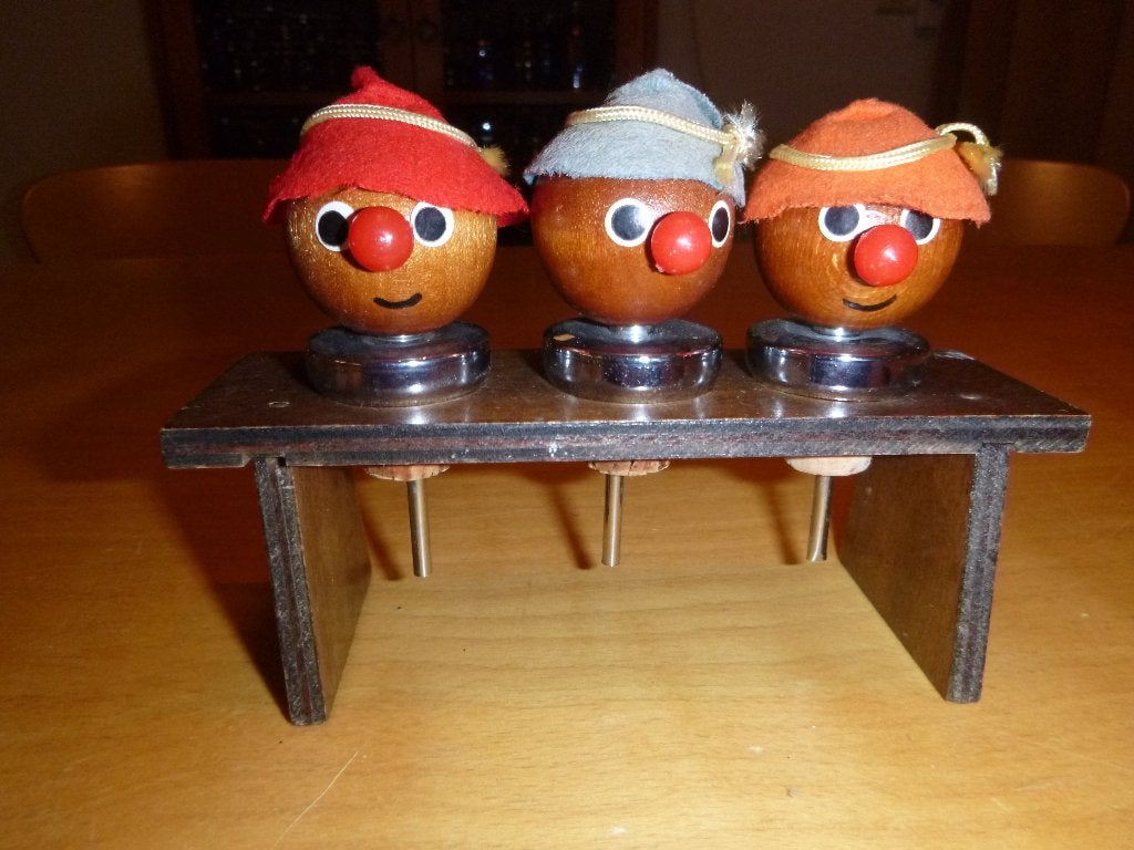 Vintage schenktuitjes in de vorm van hoofdje, Ophalen of Verzenden, Gebruikt, Overige typen