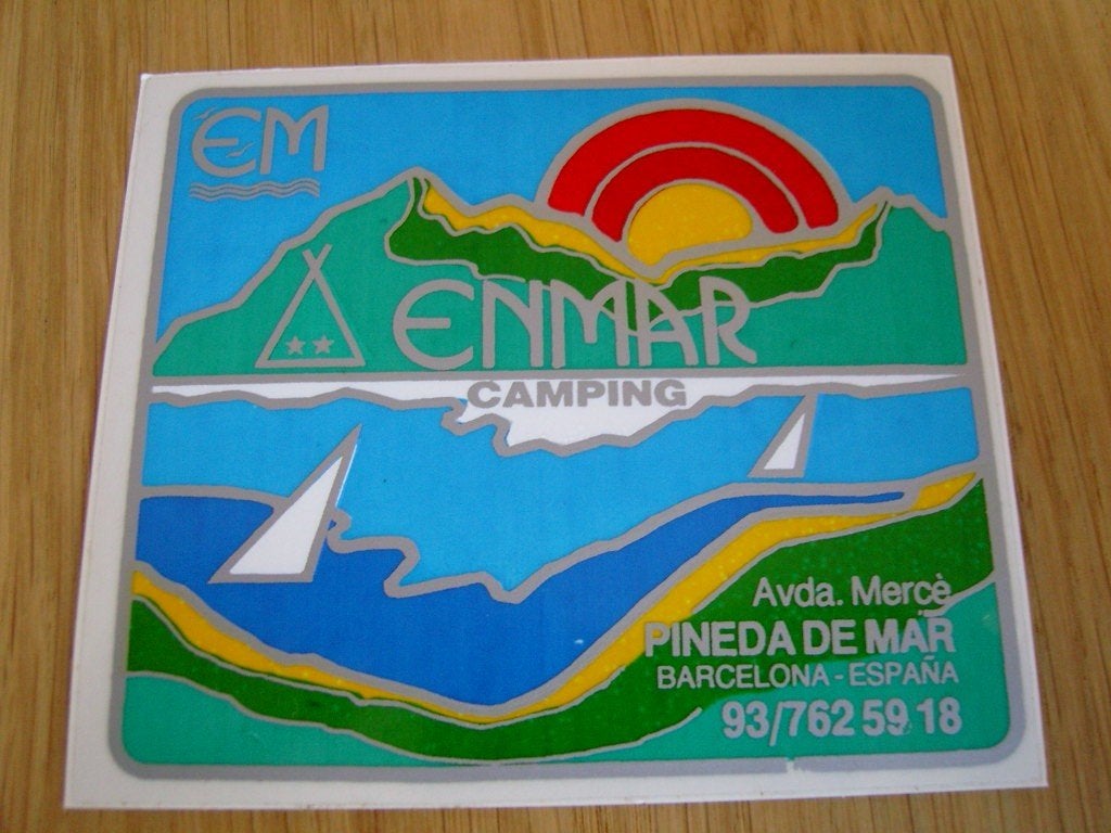 sticker spanje ENMAR camping pineda de mar barcelona, Ophalen, Zo goed als nieuw