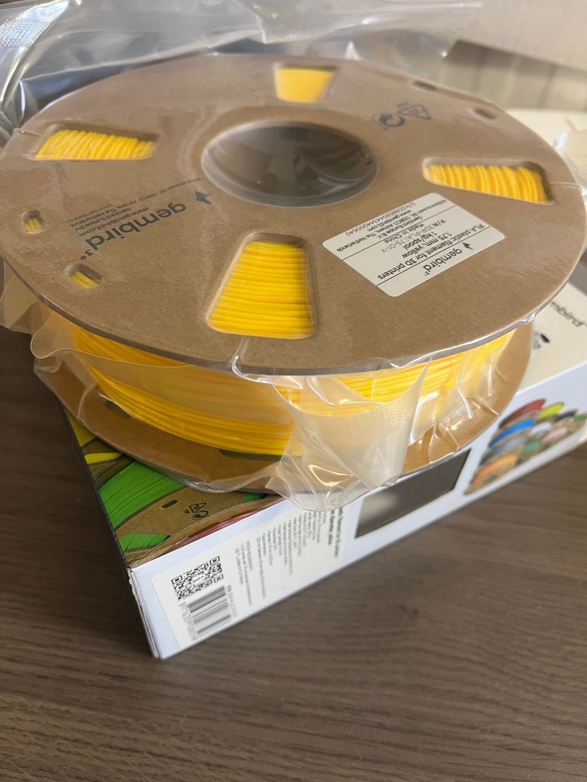 Gembird 3D Filament PLA 1,75 1kg GEEL, S, Nieuw, Ophalen of Verzenden, S
