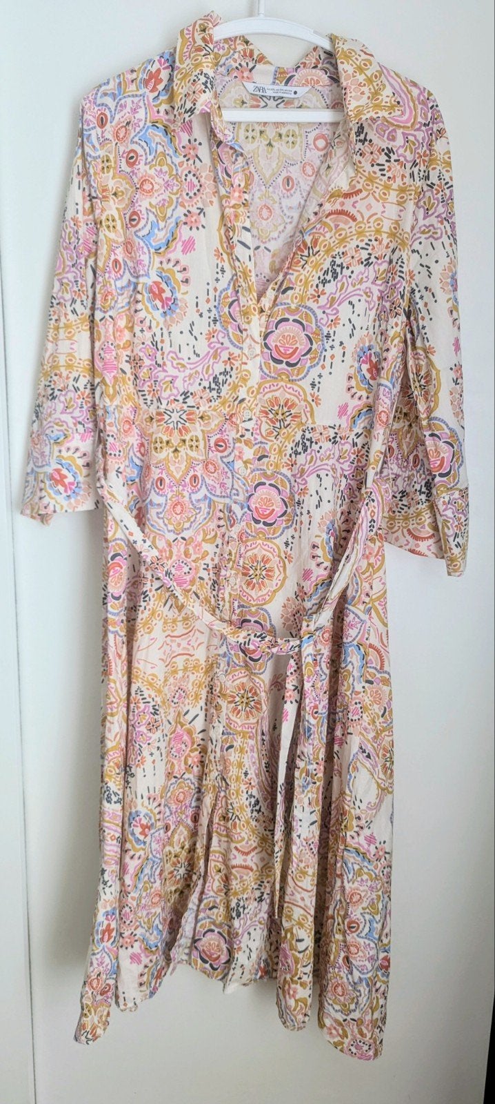 Zara maxi jurk maat xxl katoen, Kleding | Dames, Meerkleurig, Zara, Maat 46/48 (XL) of groter, Ophalen of Verzenden