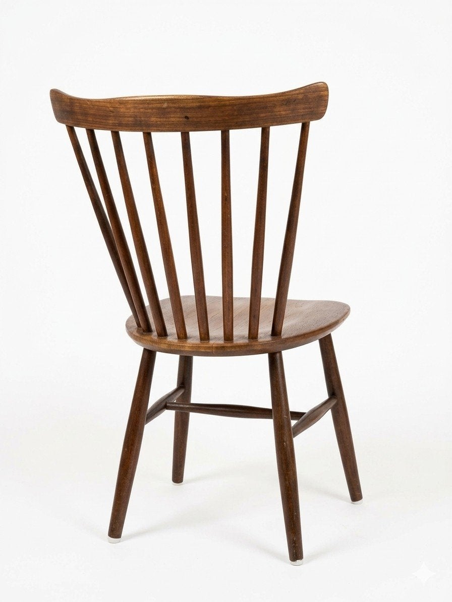 Vintage houten stoel met spijlenrug, Ophalen