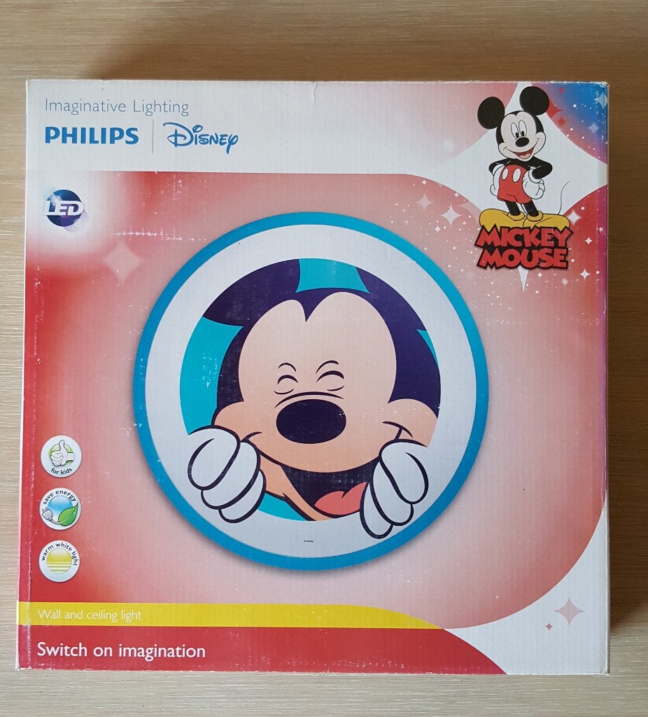 Philips Disney Mickey Mouse Plafondlamp Blauw (NOS), Ophalen of Verzenden, Mickey Mouse, Nieuw, Overige typen