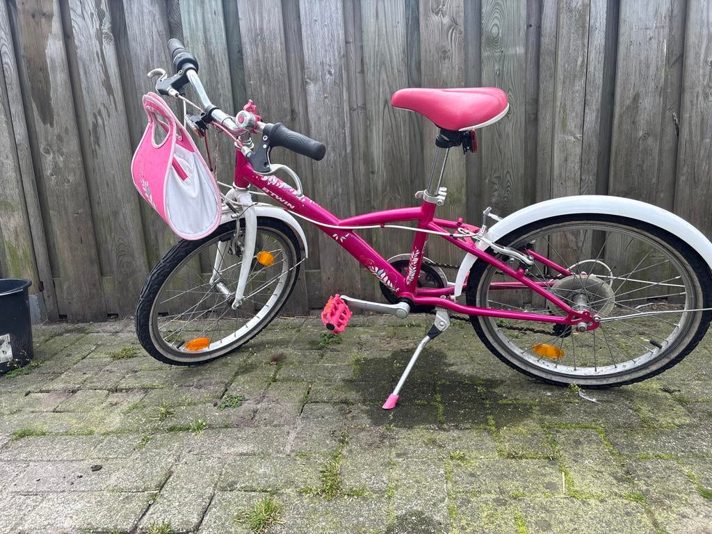 B'Twin Mistigirl 500 Kinderfiets 20 inch, Fietsen en Brommers, Fietsen | Meisjes, Ophalen, Gebruikt, 20 inch, Handrem