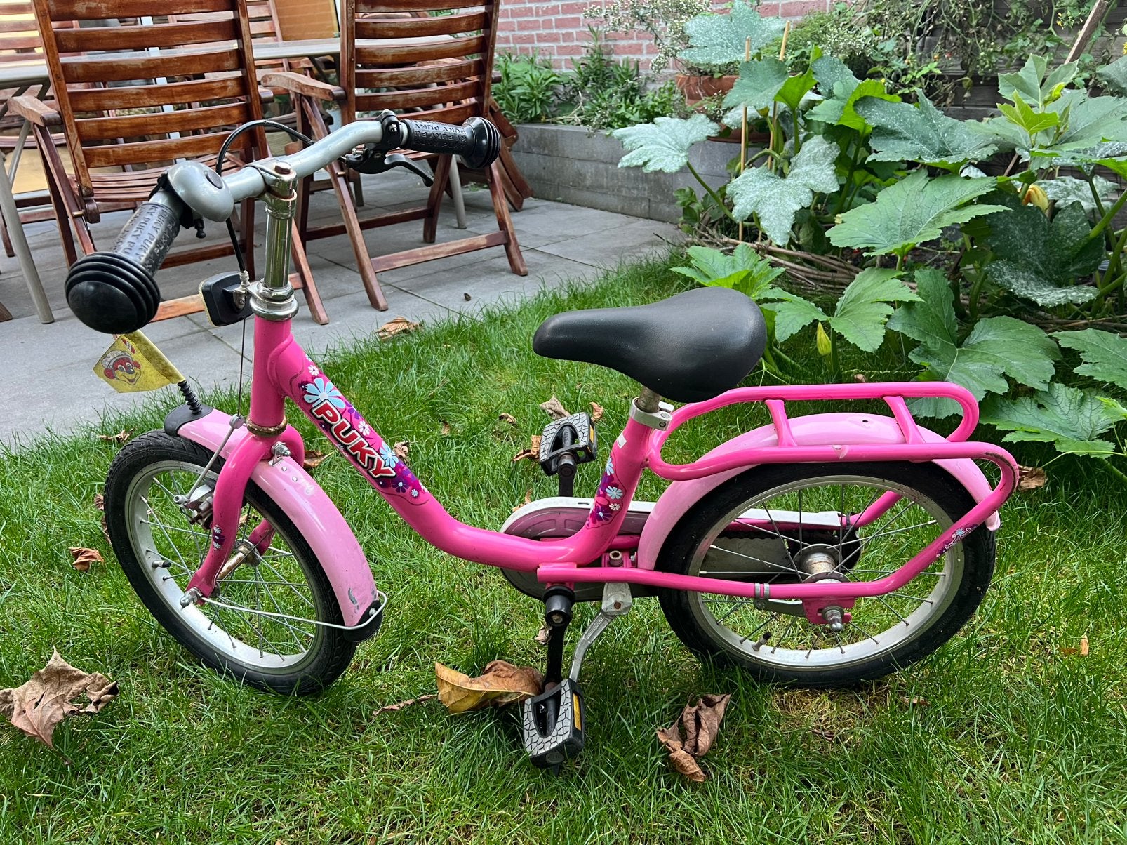 Roze Puky fiets 16 inch, Ophalen, Gebruikt, Terugtraprem, 16 tot 20 inch