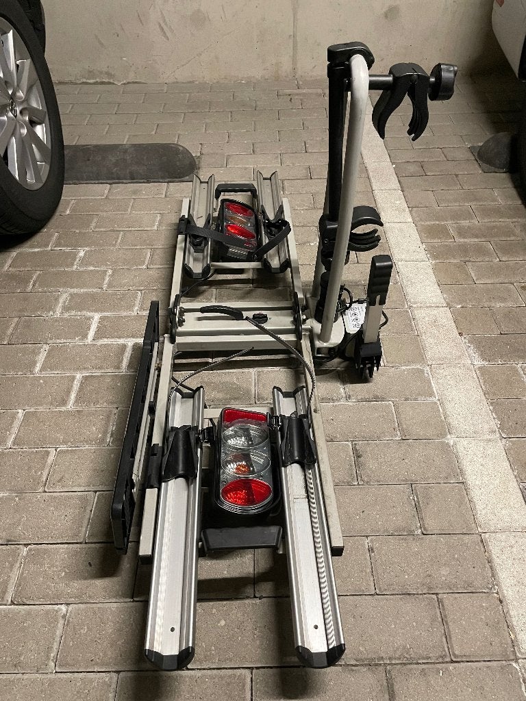 fietsendrager inklapbaar, Ophalen, Gebruikt, 2 fietsen, Trekhaakdrager