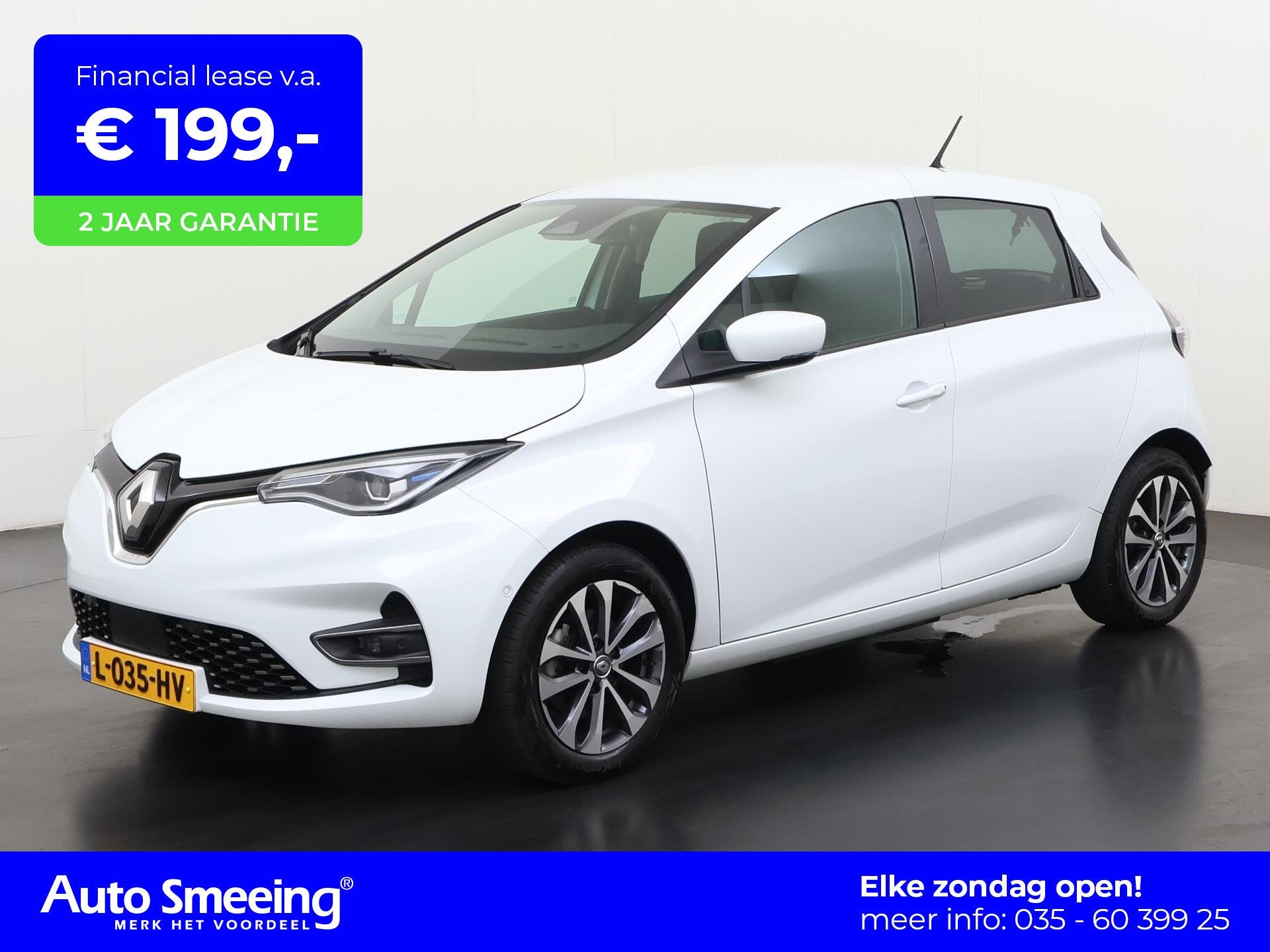 Renault ZOE R135 Intens 52 kWh | incl KOOP Accu | CCS Laden, Auto's, Renault, 12 maanden, 136 pk, Gebruikt, Wit