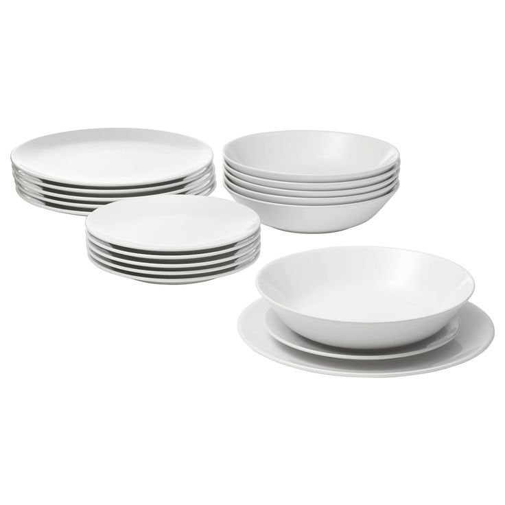 IKEA serviesset 18-delige borden set wit - nieuw!, Nieuw, Ophalen of Verzenden, Bord(en), Overige stijlen