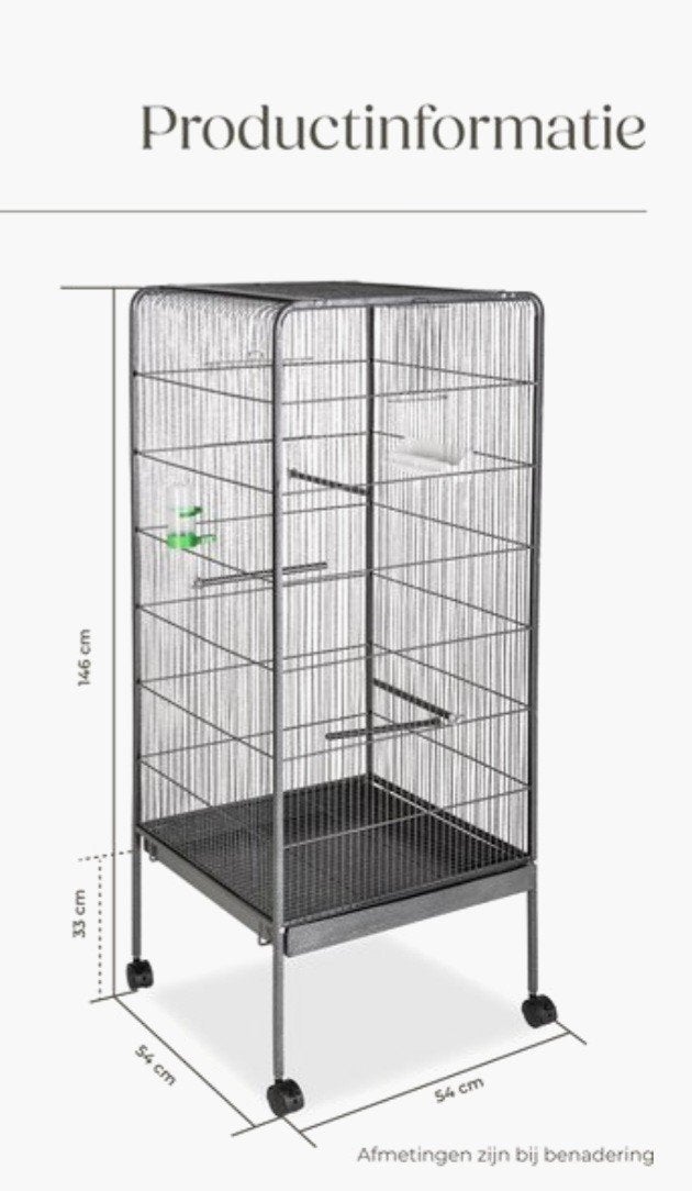 2e hands vogelkooi, Dieren en Toebehoren, Ophalen, Gebruikt, Metaal, Vogelkooi