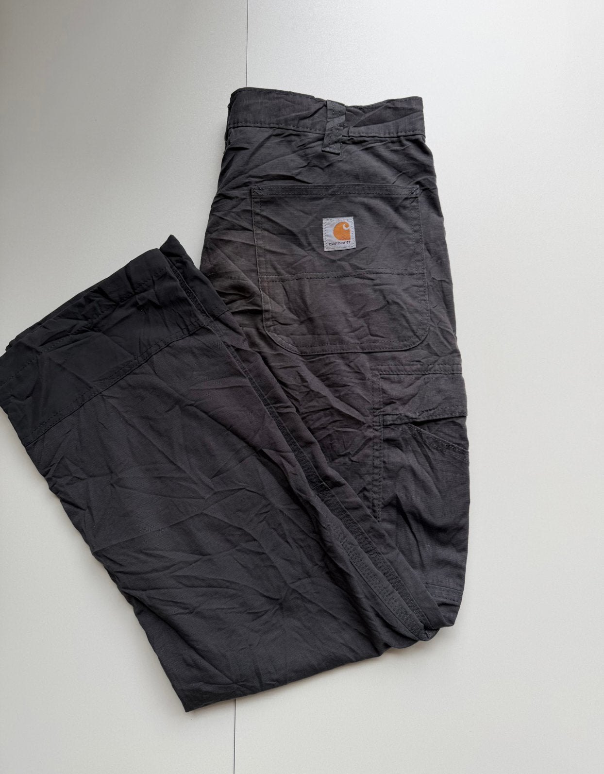 Carhartt cargo broek donkergrijs – W34 L30, Ophalen of Verzenden, Zo goed als nieuw, Grijs, Carhartt