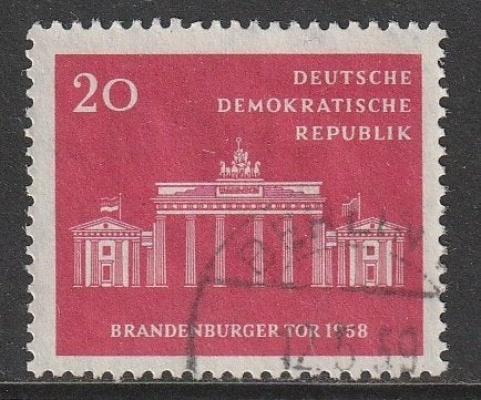 DDR 1958 665 Brandenburger Tor, Gest, Postzegels en Munten, Ophalen of Verzenden, DDR, Gestempeld