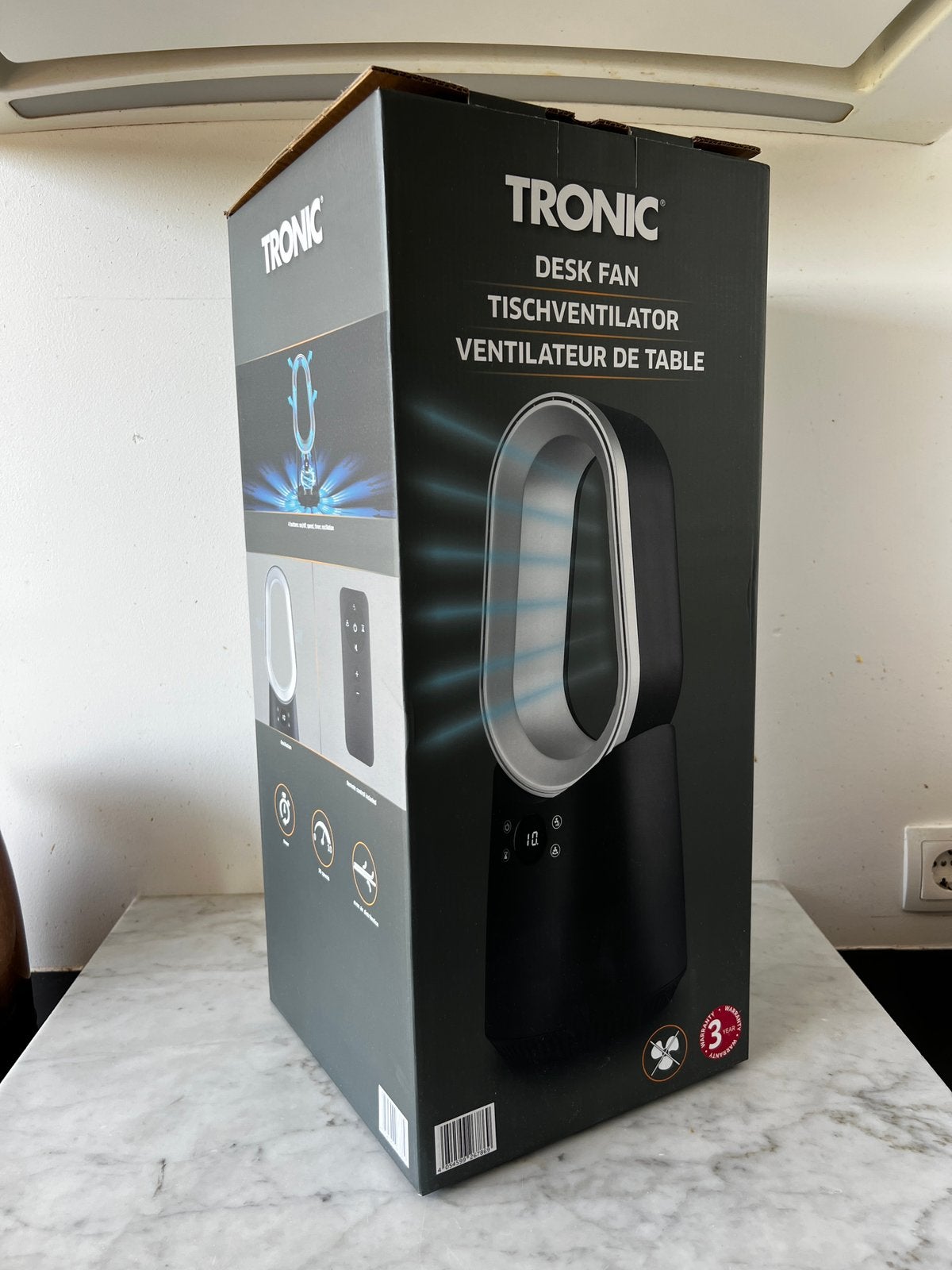 Nieuw! Tronic tafelventilator met afstandbediening, Witgoed en Apparatuur, Ophalen of Verzenden, Ventilator met afstandsbediening