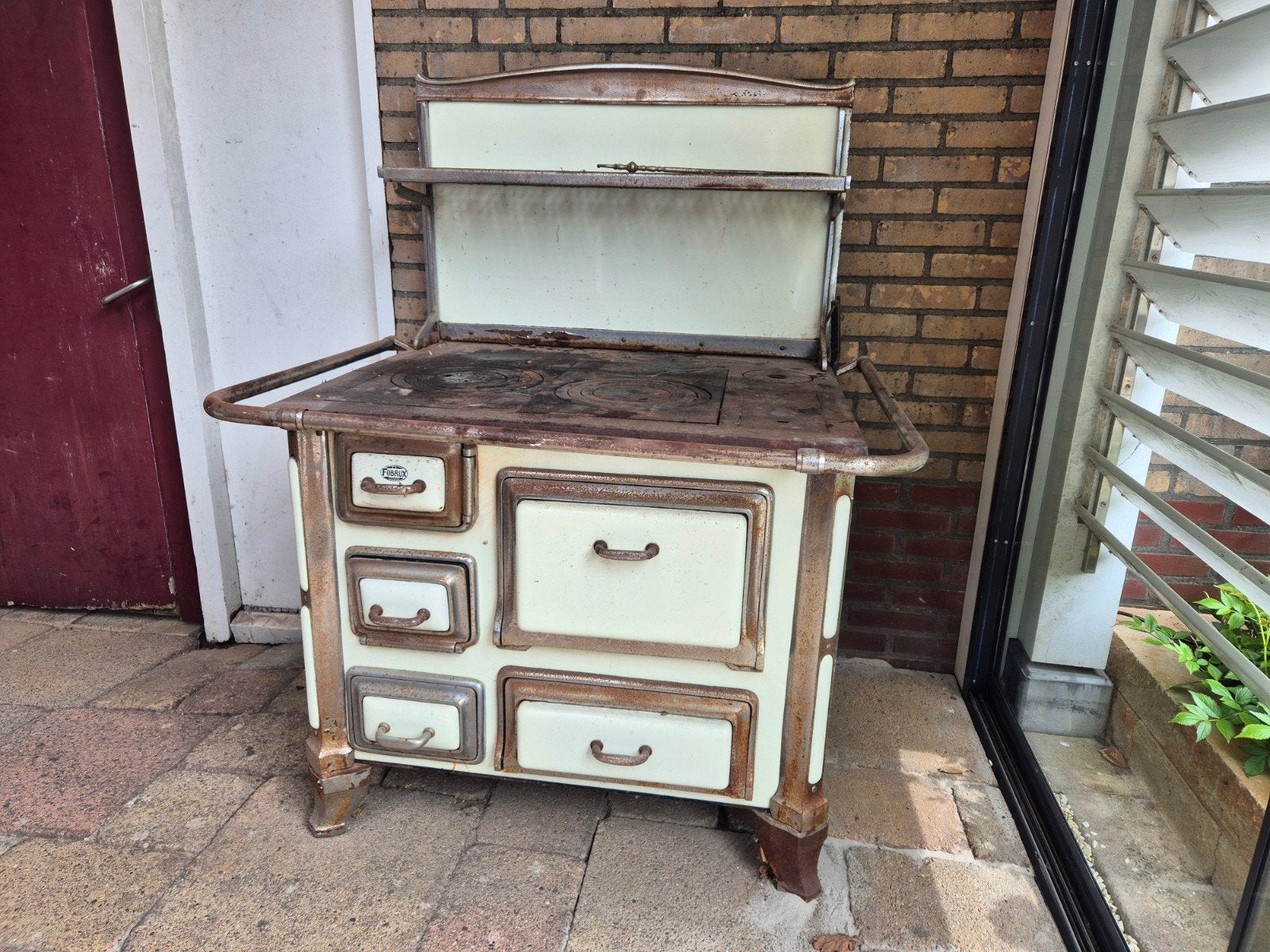 Antiek Fobrux Haren kolenfornuis - Vintage kookplaat, Ophalen