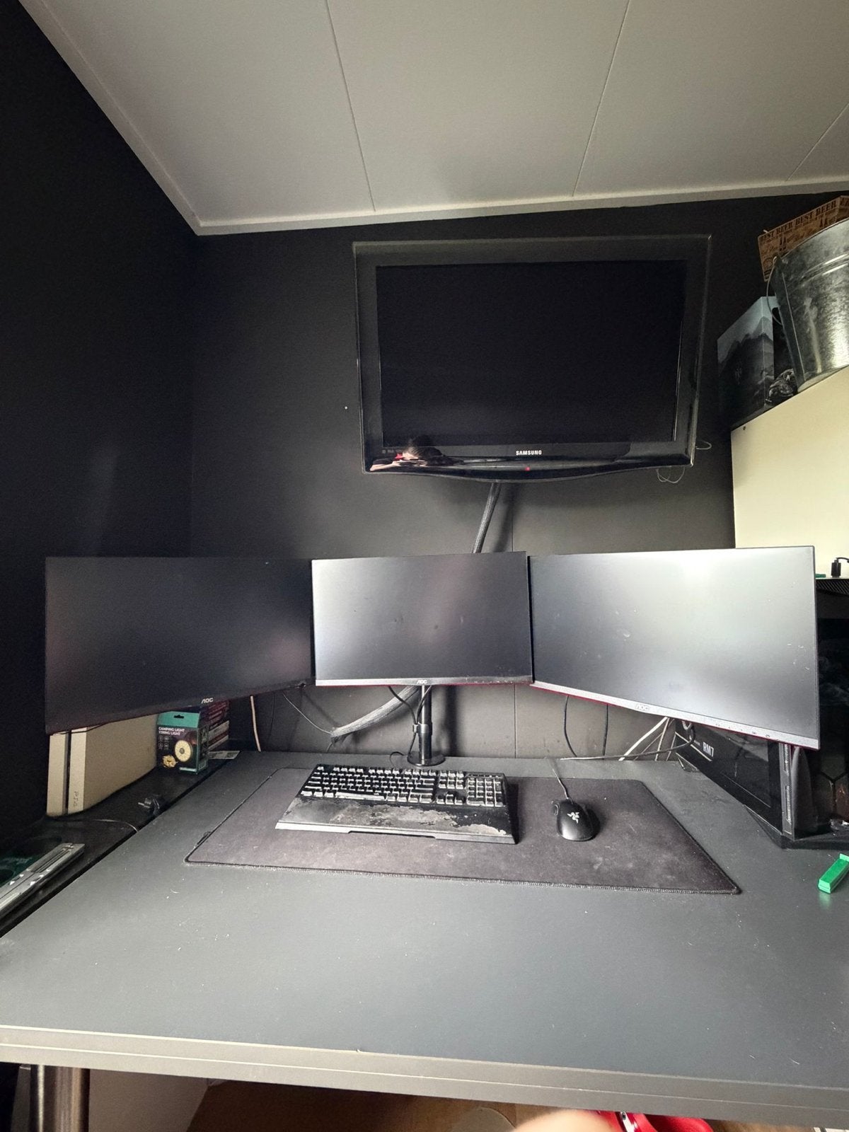 Monitorbeugel voor 3 beeldschermen, Computers en Software, Ophalen of Verzenden, Gebruikt