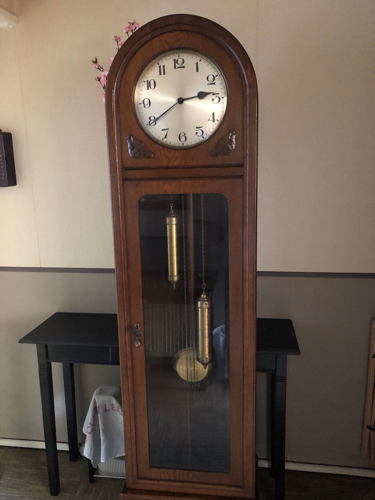 Eiken bolkopklok/Jugendstil, Antiek en Kunst, Ophalen