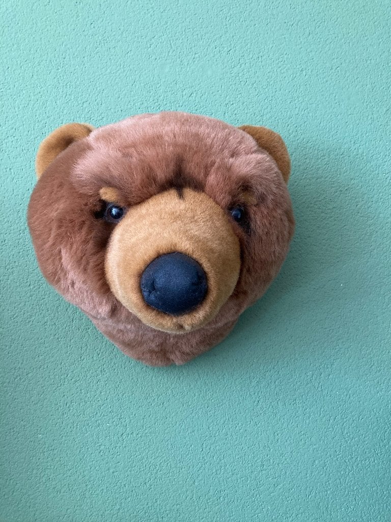 Berenkop, Bruin, Ophalen of Verzenden, Zo goed als nieuw, Wanddecoratie