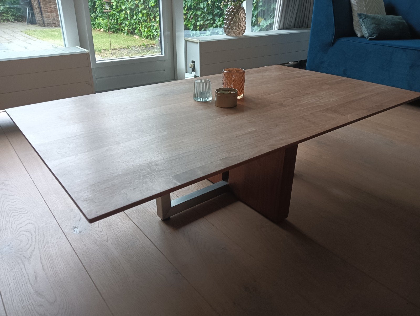 Bert Plantagie Design Salontafel Notenhout Olie, Ophalen, 100 tot 150 cm, 50 tot 100 cm, Zo goed als nieuw