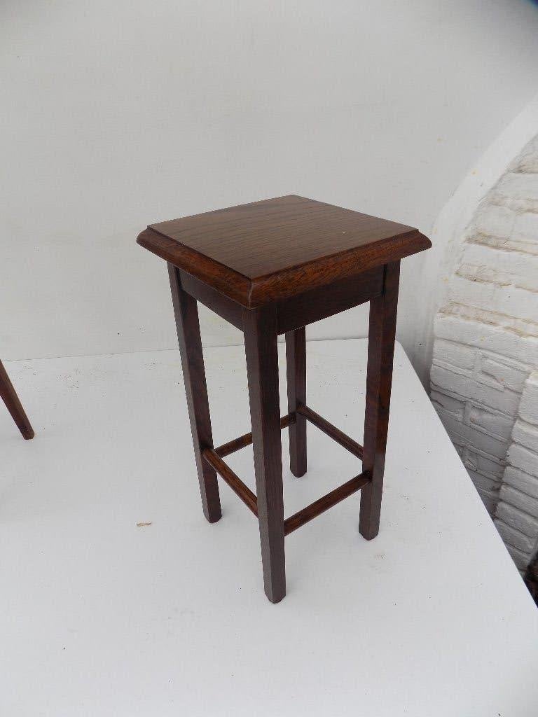 Vintage tafeltje plantenkrukje bijzettafeltje etagiere, Ophalen of Verzenden, Gebruikt, Hout